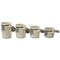 Home Basics 4 Piece Ceramic Canisters Clamp Top Lid and Wooden Spoons, Beige